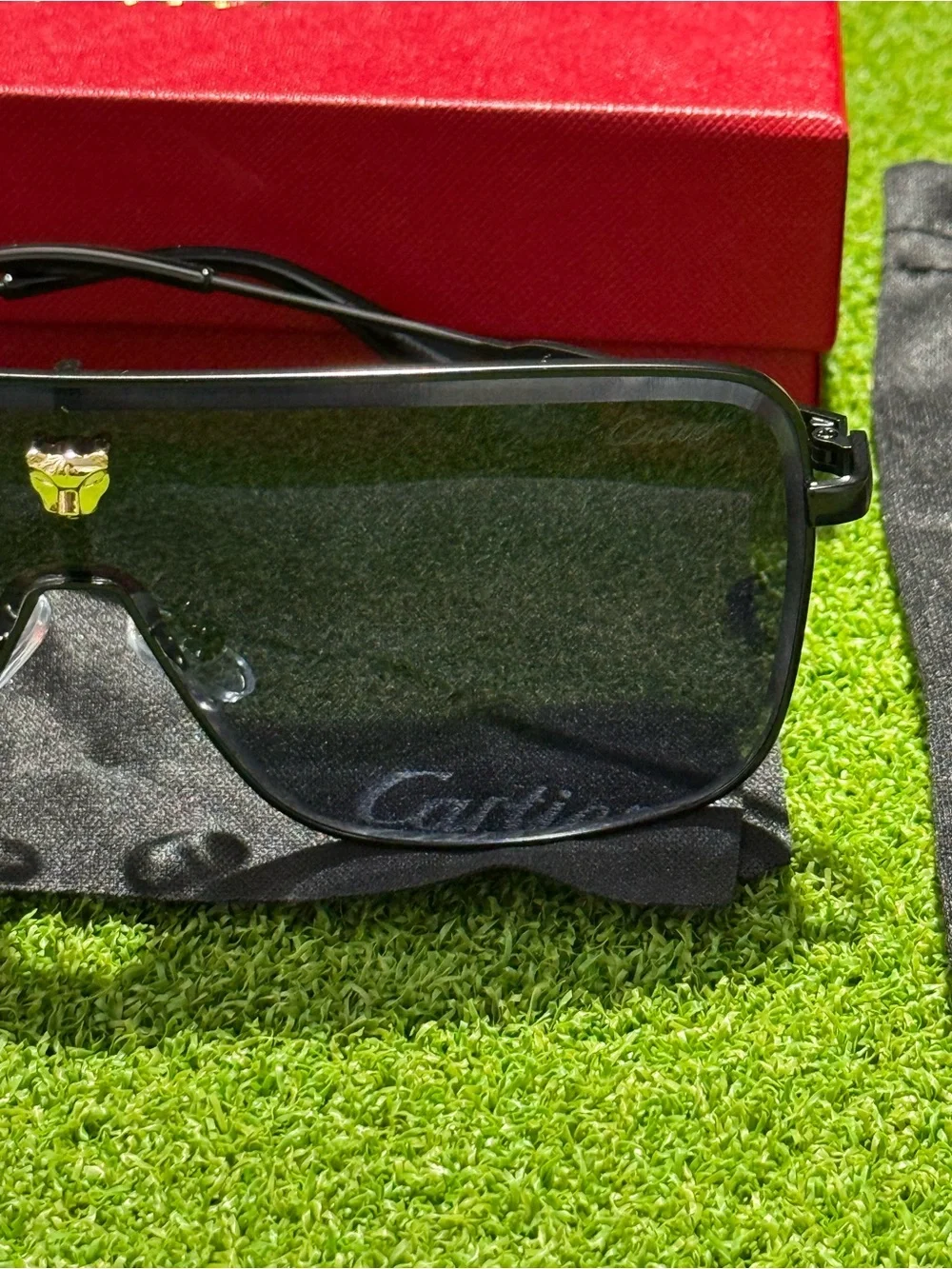 Cartier Black Sunglasses with Black accents